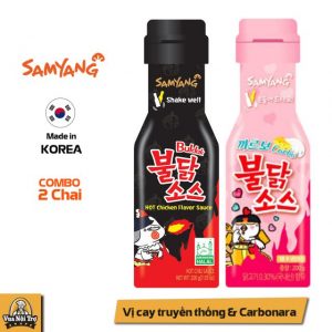 nước sốt samyang vị carbonara và vị truyền thống - 2 chai